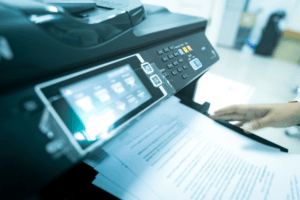 A print output from an office MFP.