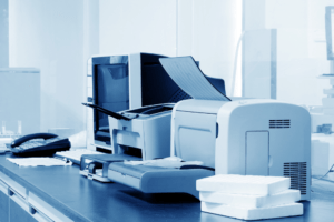 office products like printers, scanners, and phones
